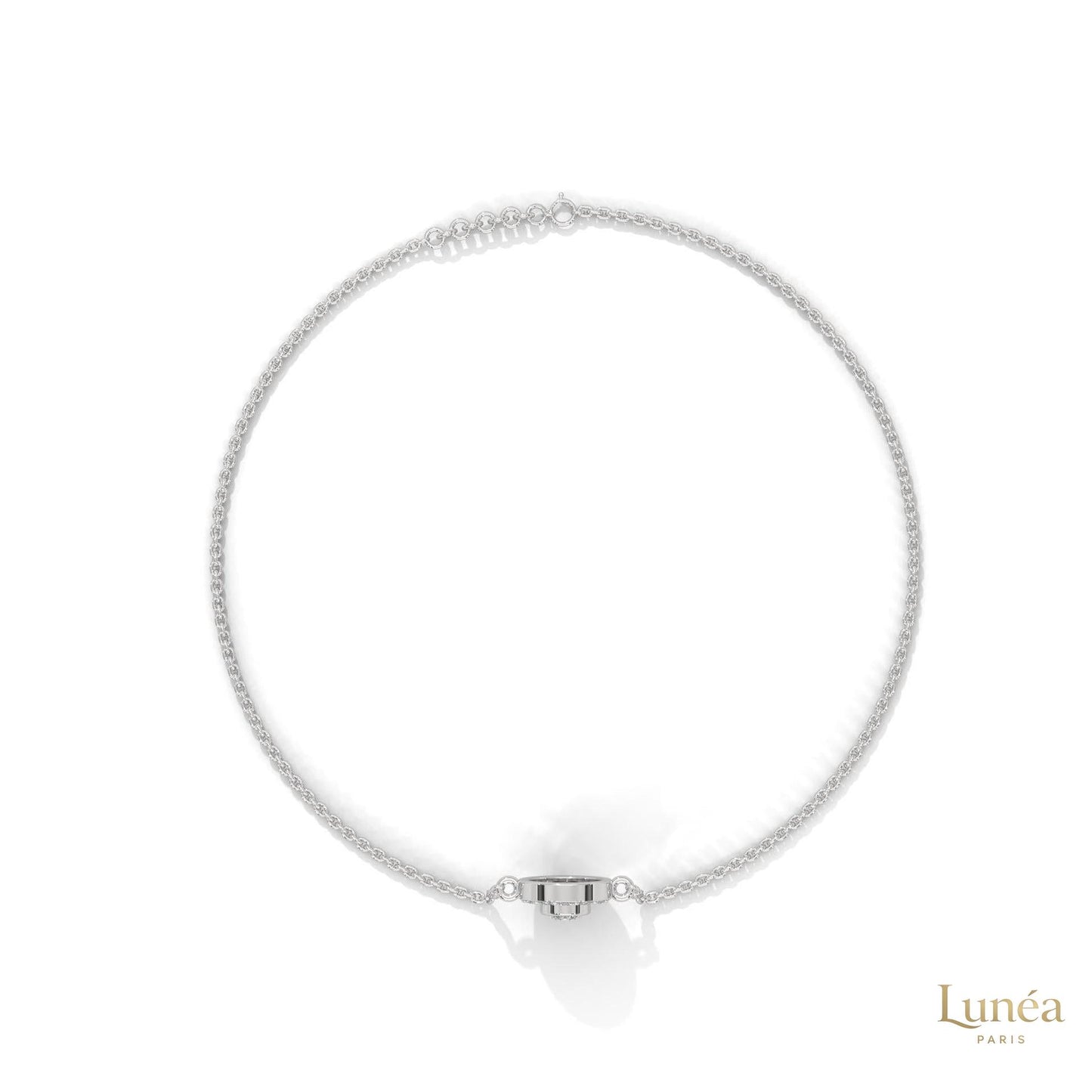 0.25 Ct. Halo Round Lab Diamond Bracelet Dainty & Elegant