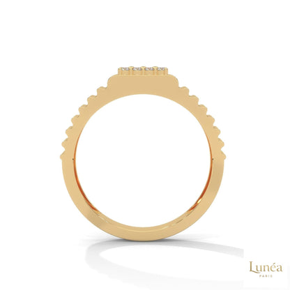 0.25 Ct. Men's Lab Diamond Ring – Ribbed Band