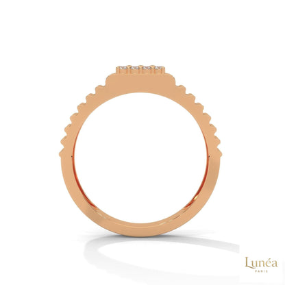0.25 Ct. Men's Lab Diamond Ring – Ribbed Band