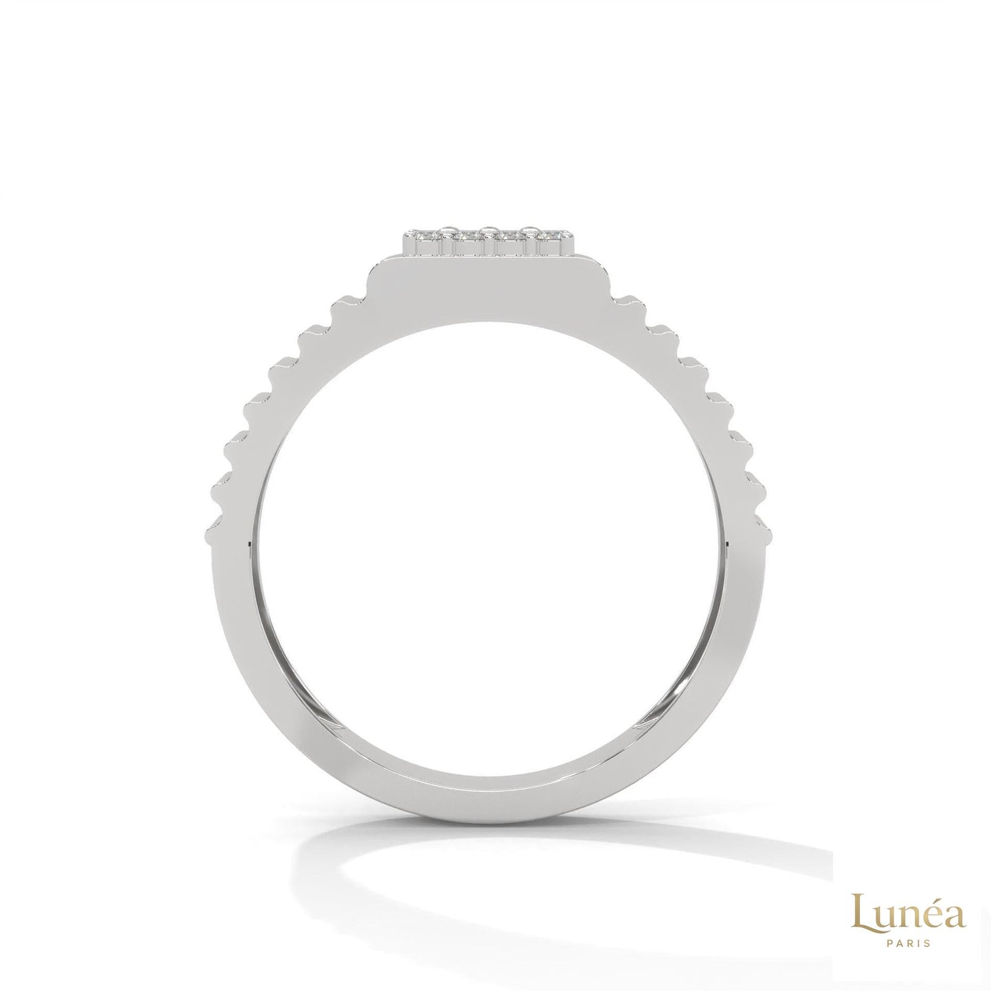 0.25 Ct. Men's Lab Diamond Ring – Ribbed Band