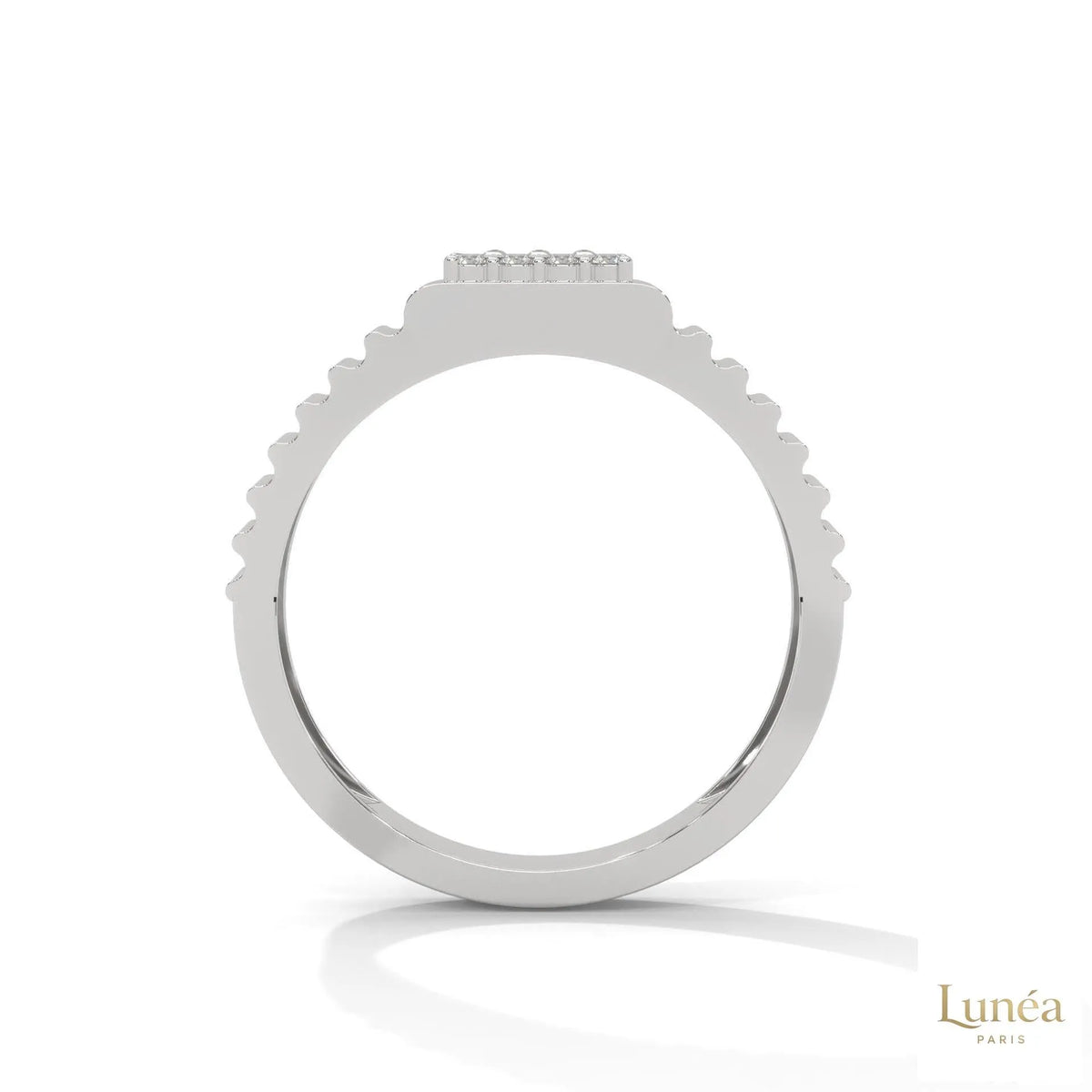 0.25 Ct. Men's Lab Diamond Ring – Ribbed Band