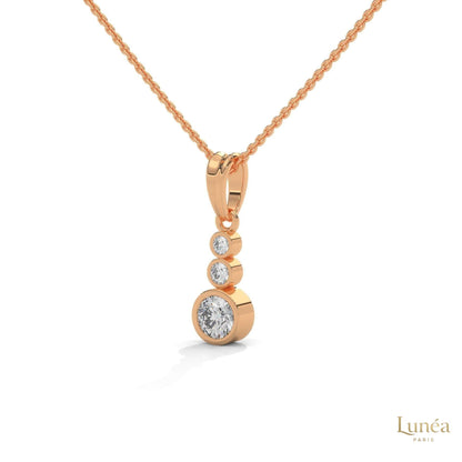 0.30 CT. 3-Stone Drop Pendant