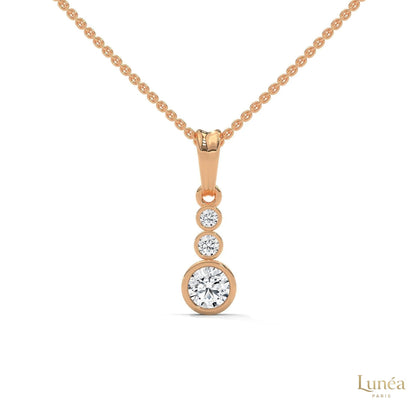 0.30 CT. 3-Stone Drop Pendant