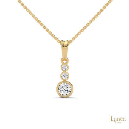 0.30 CT. 3-Stone Drop Pendant