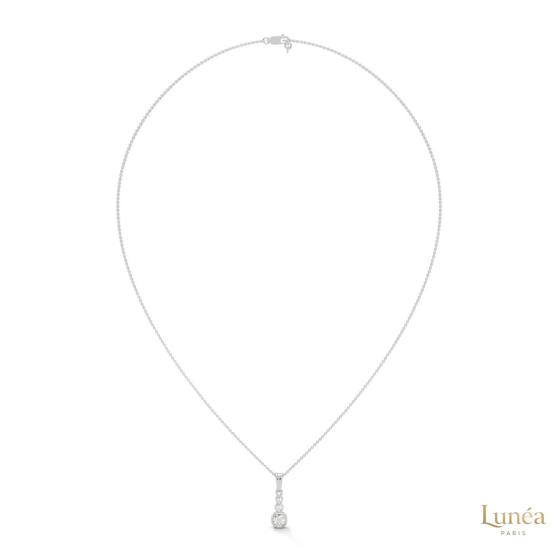 0.30 CT. 3-Stone Drop Pendant