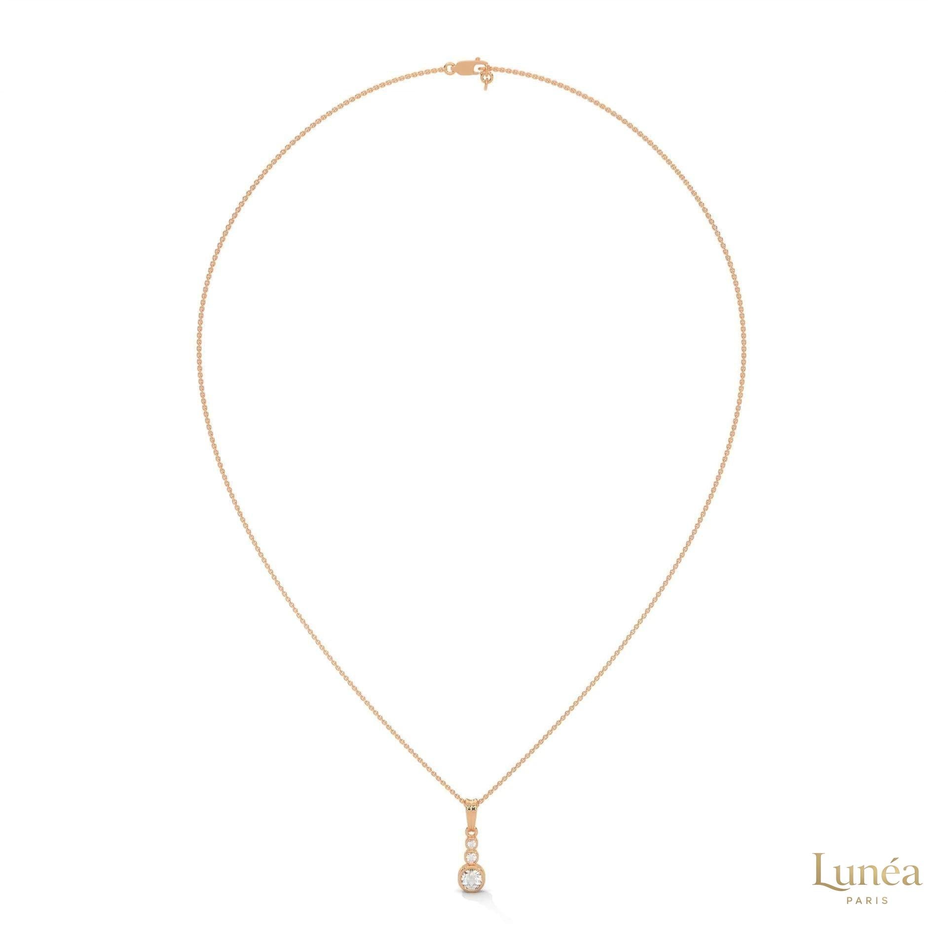 0.30 CT. 3-Stone Drop Pendant