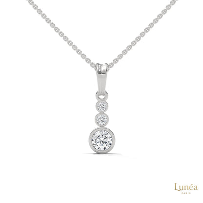 0.30 CT. 3-Stone Drop Pendant