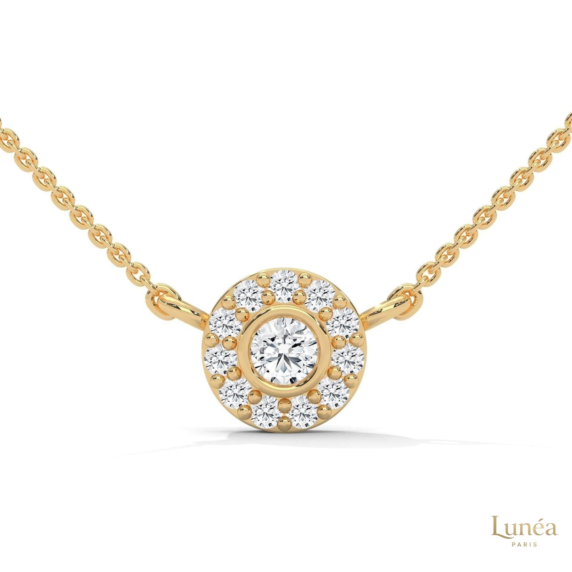 0.30 CT. Diamond Halo Circle Pendant