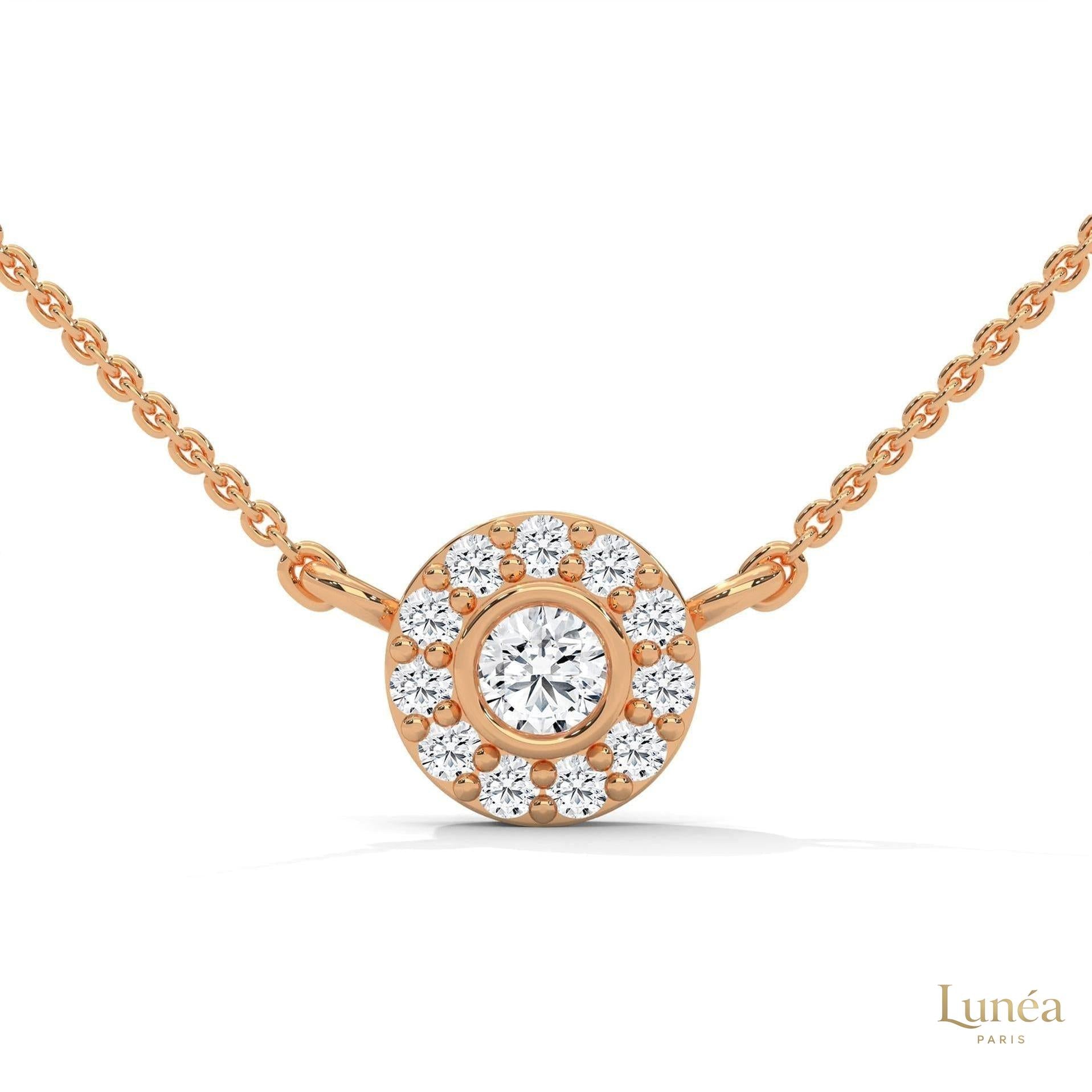 0.30 CT. Diamond Halo Circle Pendant