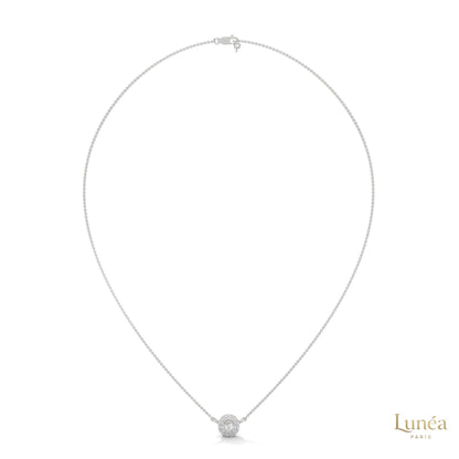 0.30 CT. Diamond Halo Circle Pendant