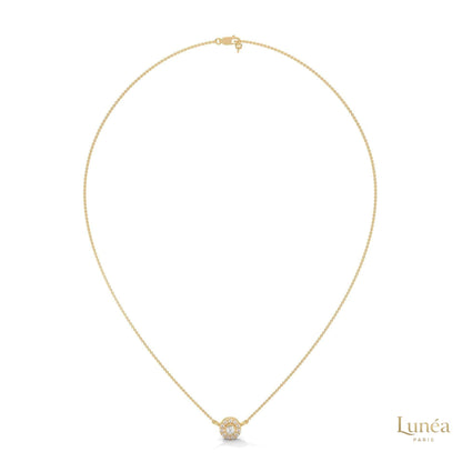 0.30 CT. Diamond Halo Circle Pendant