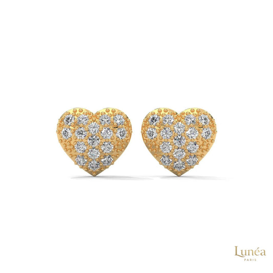 0.30 CT. Diamond Heart Stud Earrings