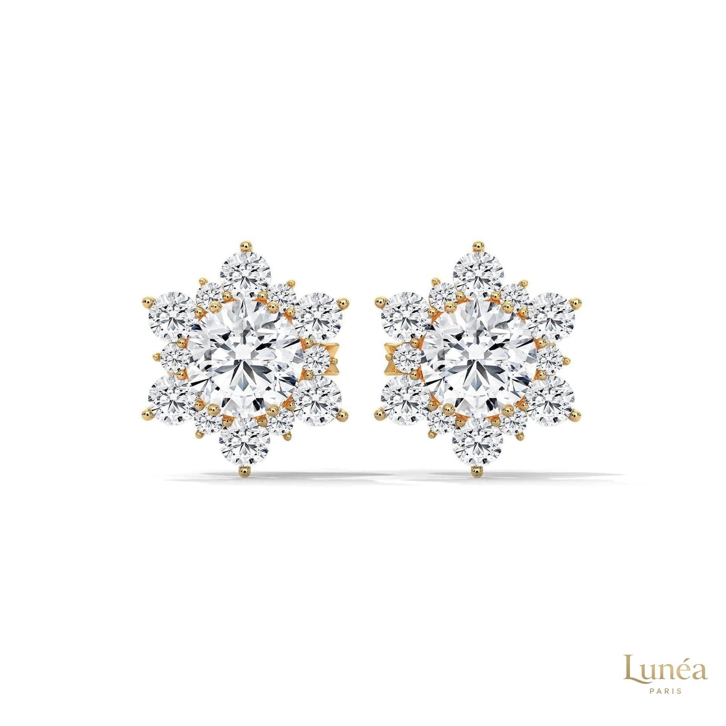 0.30 CT. Floral Cluster Diamond Studs