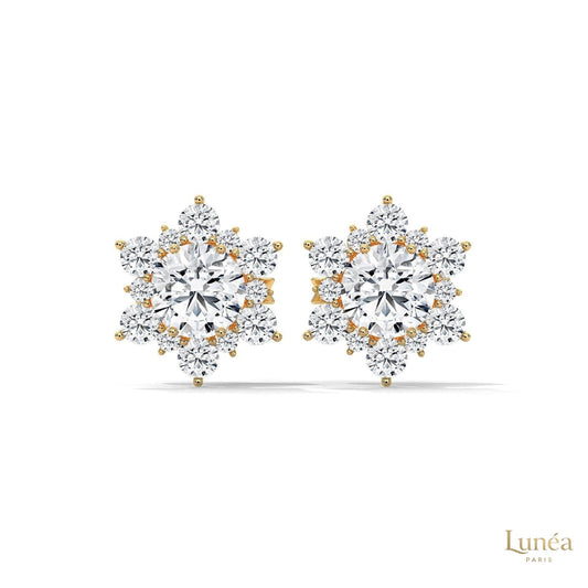 0.30 CT. Floral Cluster Diamond Studs