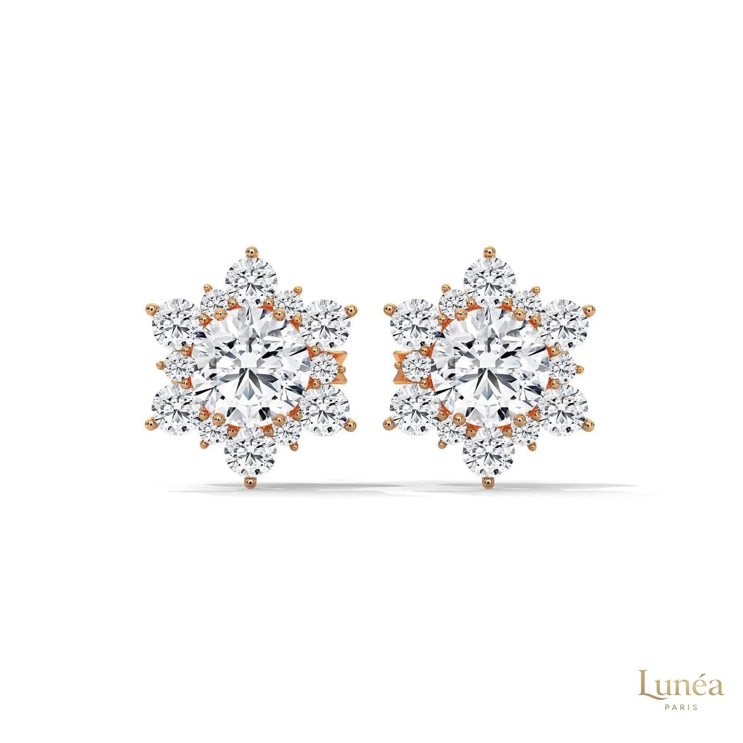 0.30 CT. Floral Cluster Diamond Studs