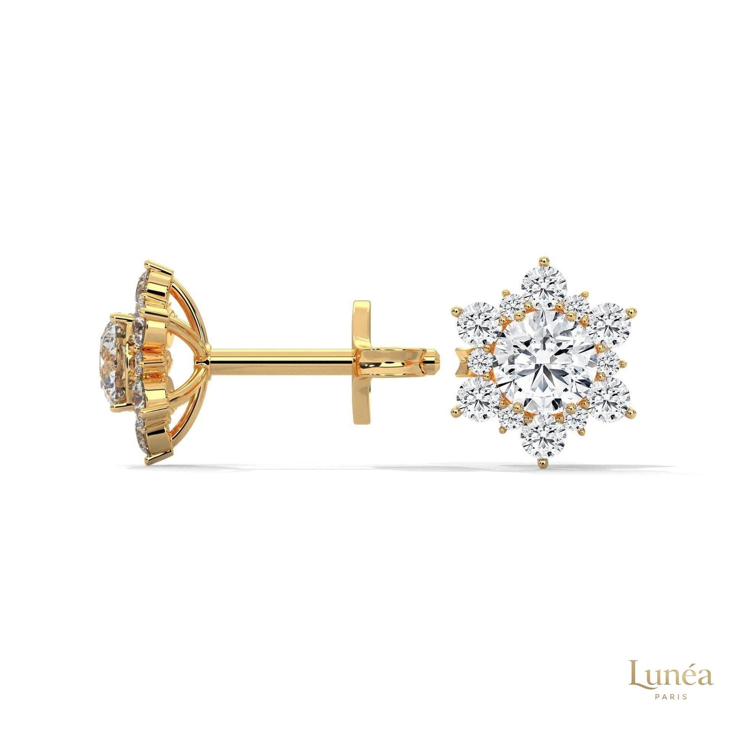 0.30 CT. Floral Cluster Diamond Studs