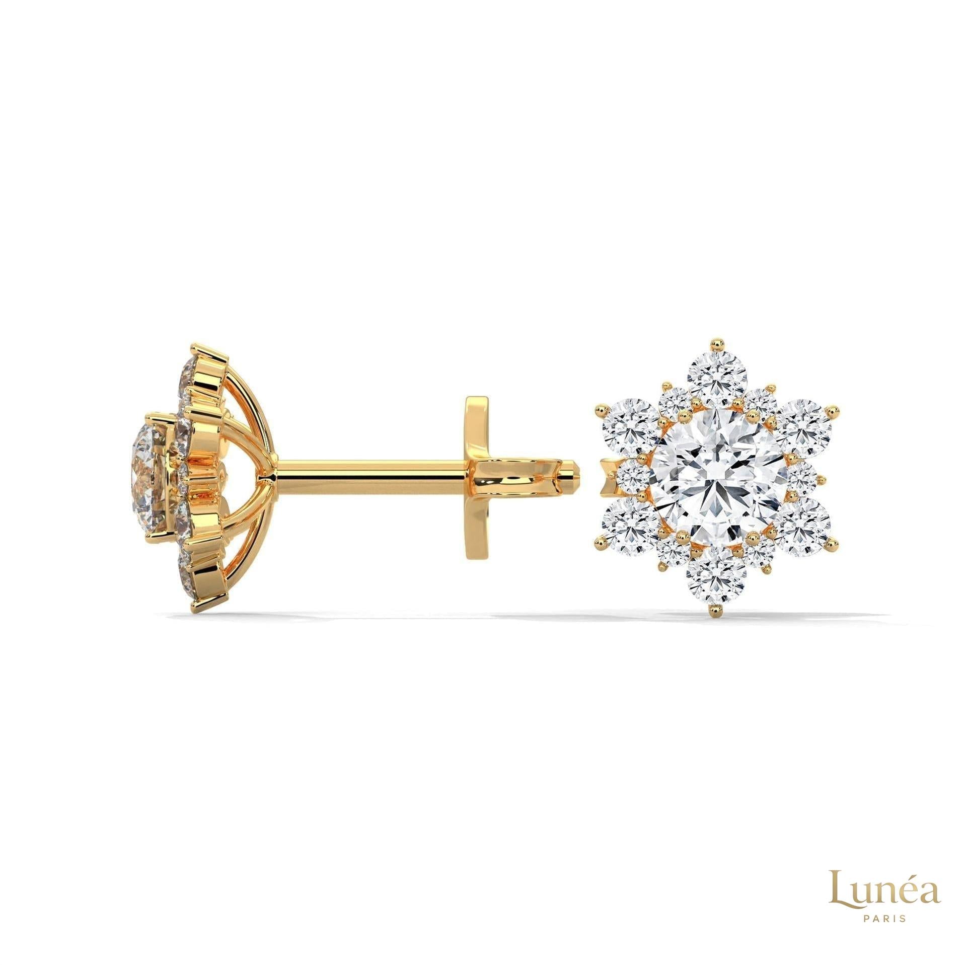 0.30 CT. Floral Cluster Diamond Studs