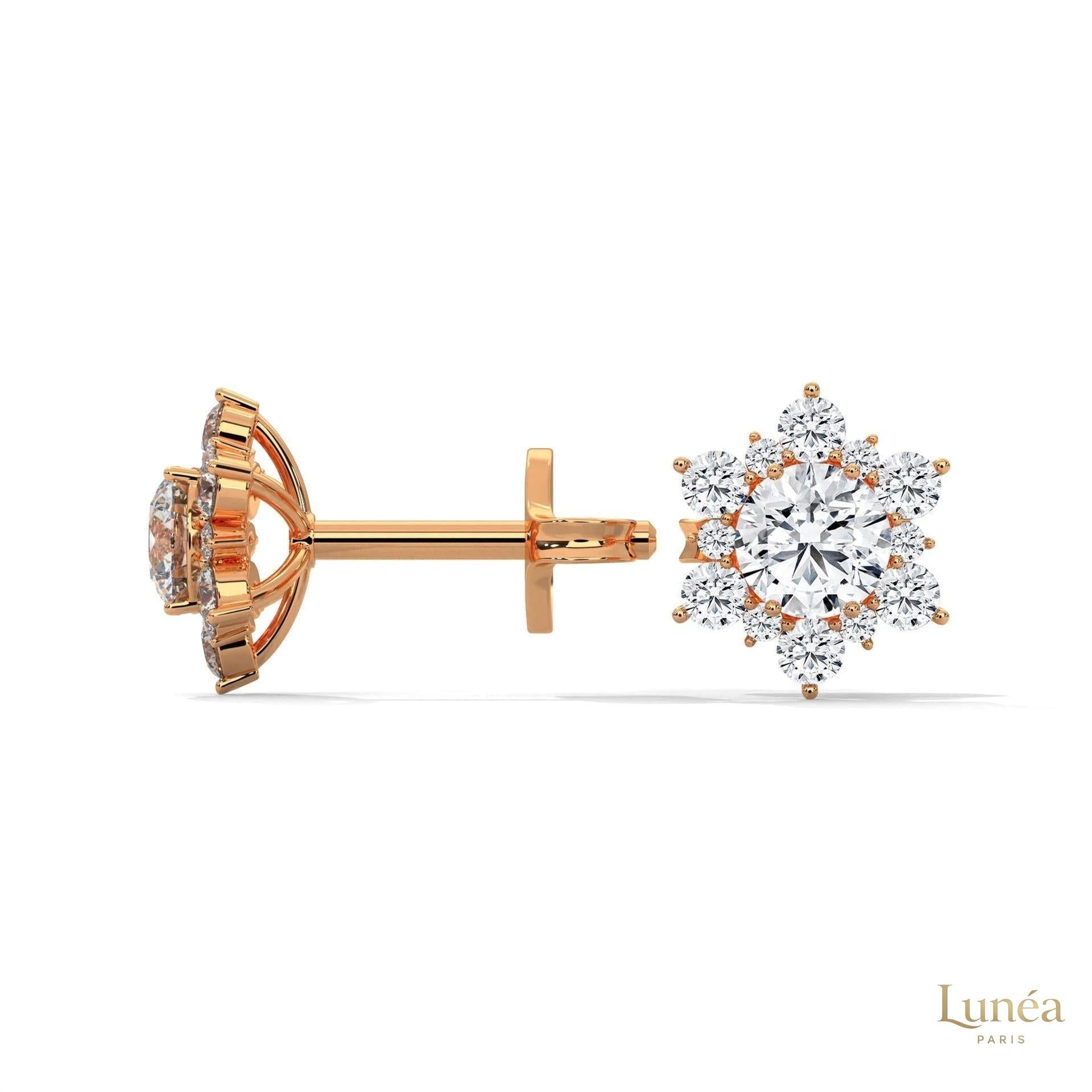 0.30 CT. Floral Cluster Diamond Studs