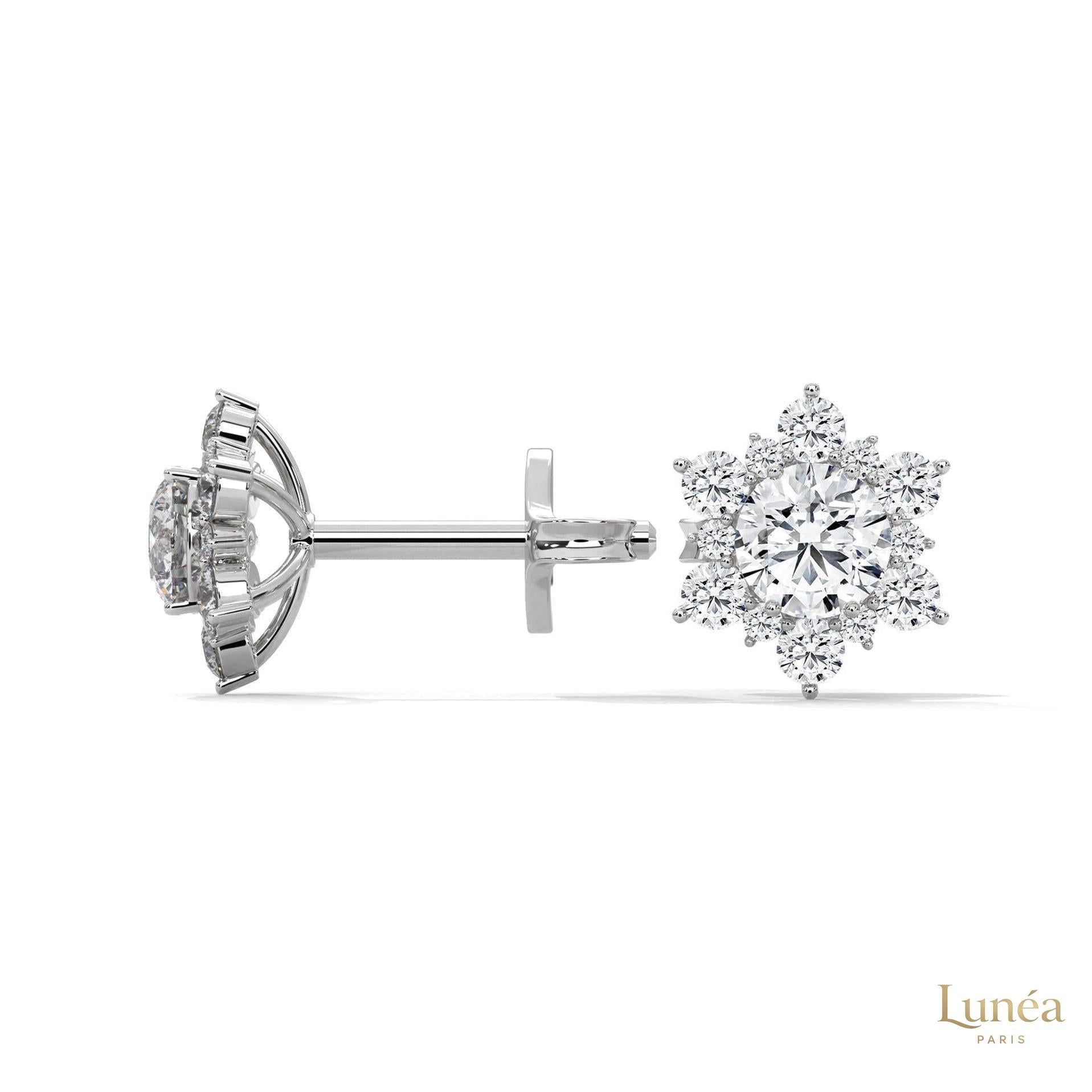 0.30 CT. Floral Cluster Diamond Studs