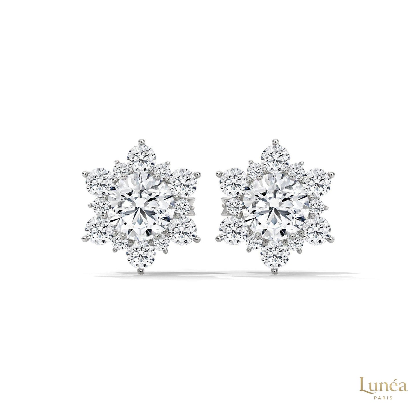 0.30 CT. Floral Cluster Diamond Studs