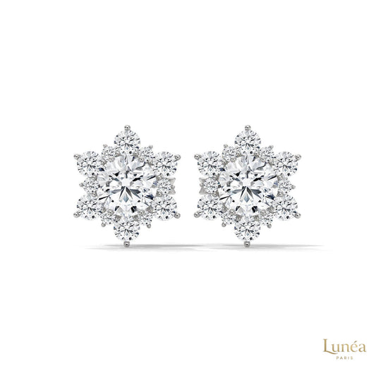 0.30 CT. Floral Cluster Diamond Studs
