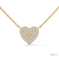0.30 CT. Heart Pavé Diamond Pendant