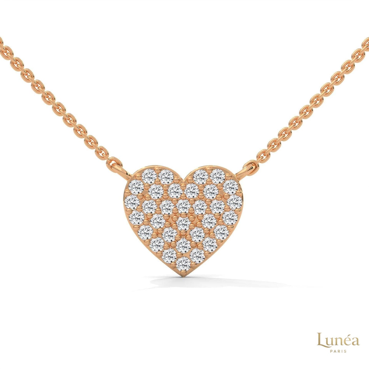 0.30 CT. Heart Pavé Diamond Pendant