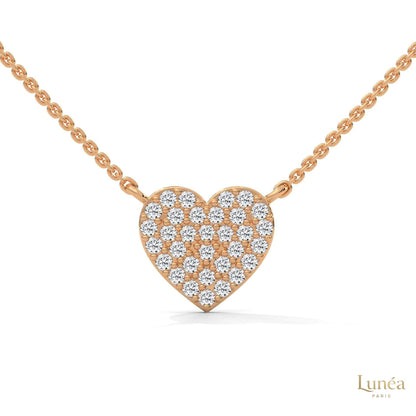 0.30 CT. Heart Pavé Diamond Pendant