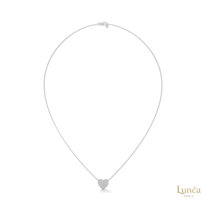 0.30 CT. Heart Pavé Diamond Pendant
