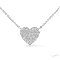 0.30 CT. Heart Pavé Diamond Pendant