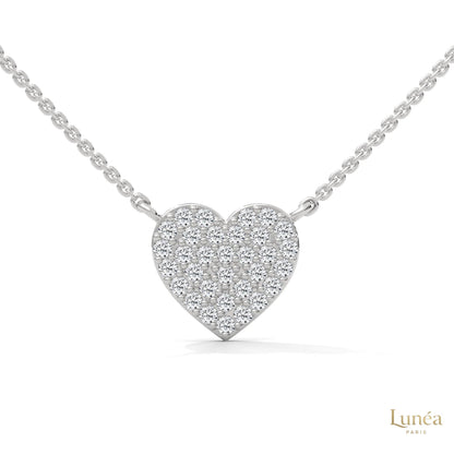 0.30 CT. Heart Pavé Diamond Pendant