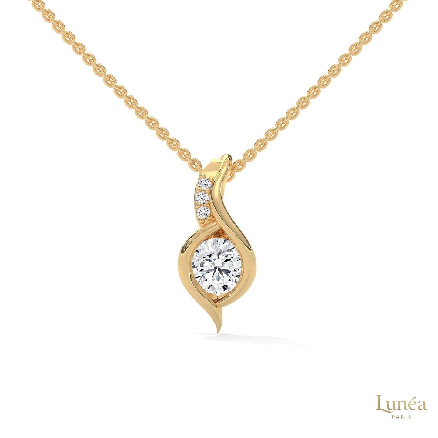 0.30 CT. Lab Diamond Teardrop Pendant