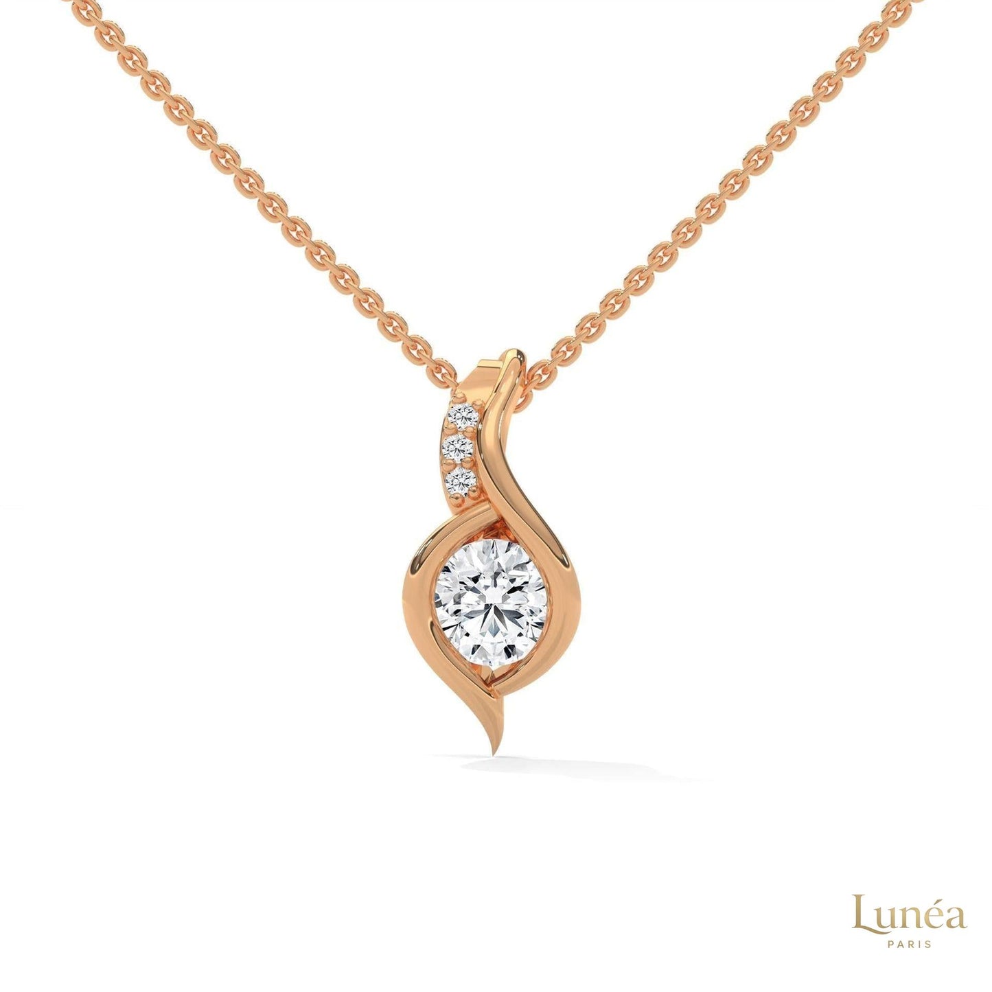 0.30 CT. Lab Diamond Teardrop Pendant