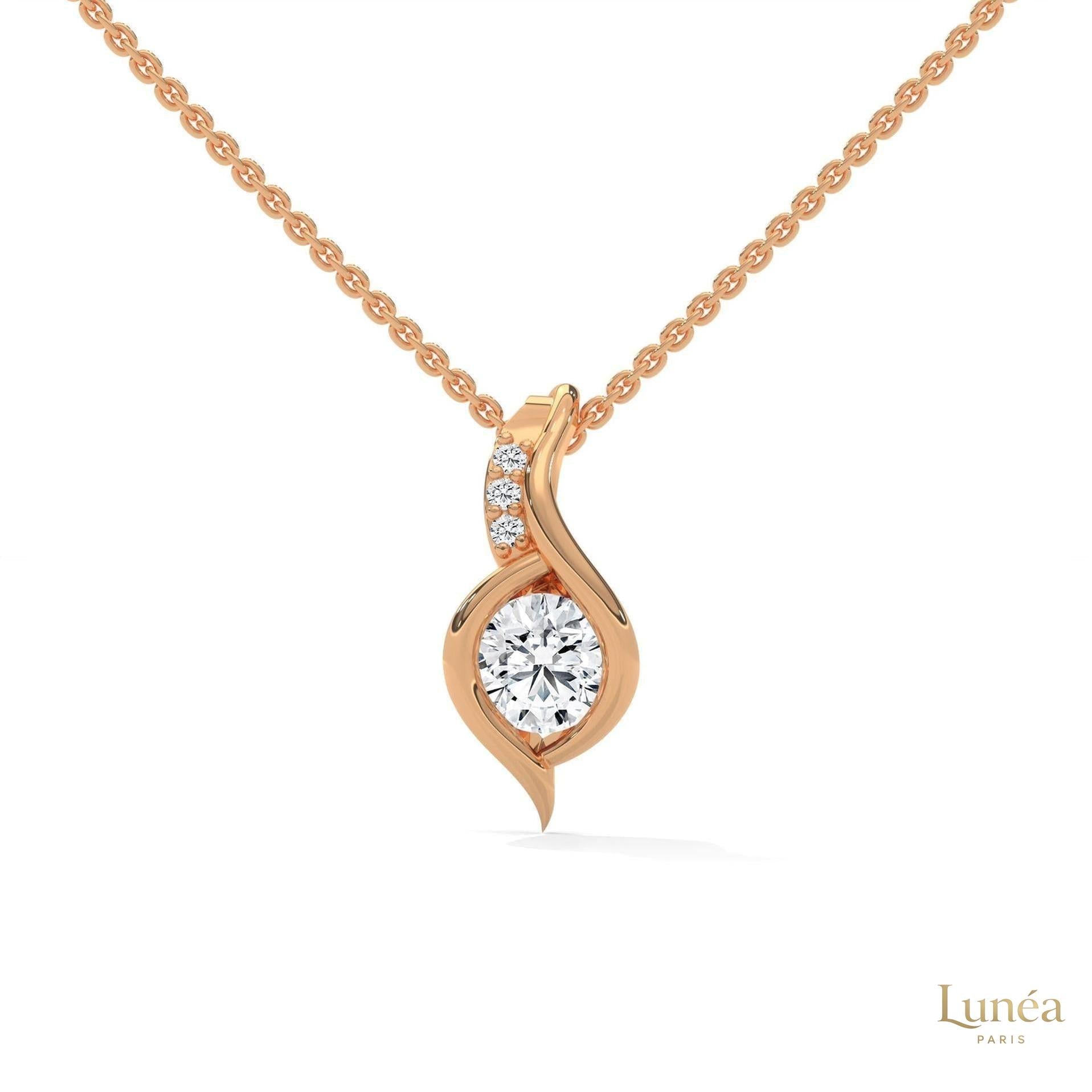 0.30 CT. Lab Diamond Teardrop Pendant