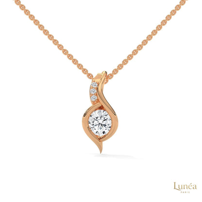 0.30 CT. Lab Diamond Teardrop Pendant