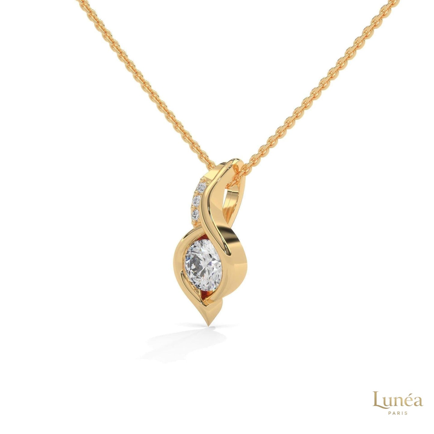 0.30 CT. Lab Diamond Teardrop Pendant