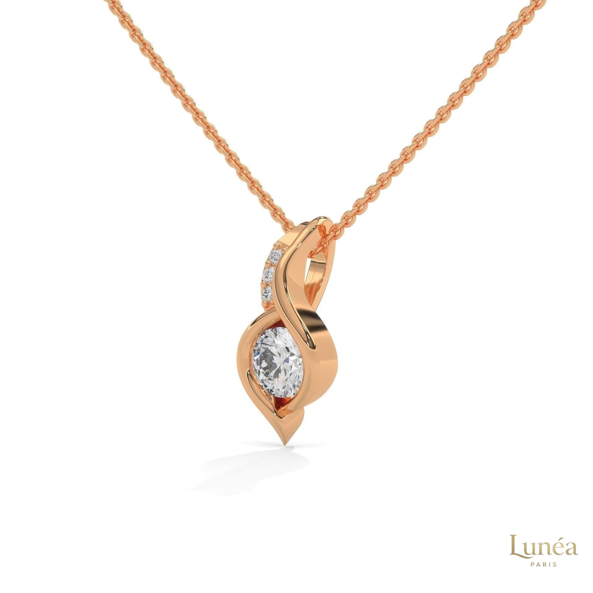 0.30 CT. Lab Diamond Teardrop Pendant