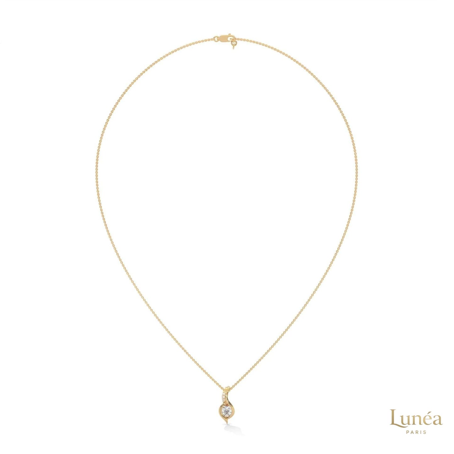0.30 CT. Lab Diamond Teardrop Pendant