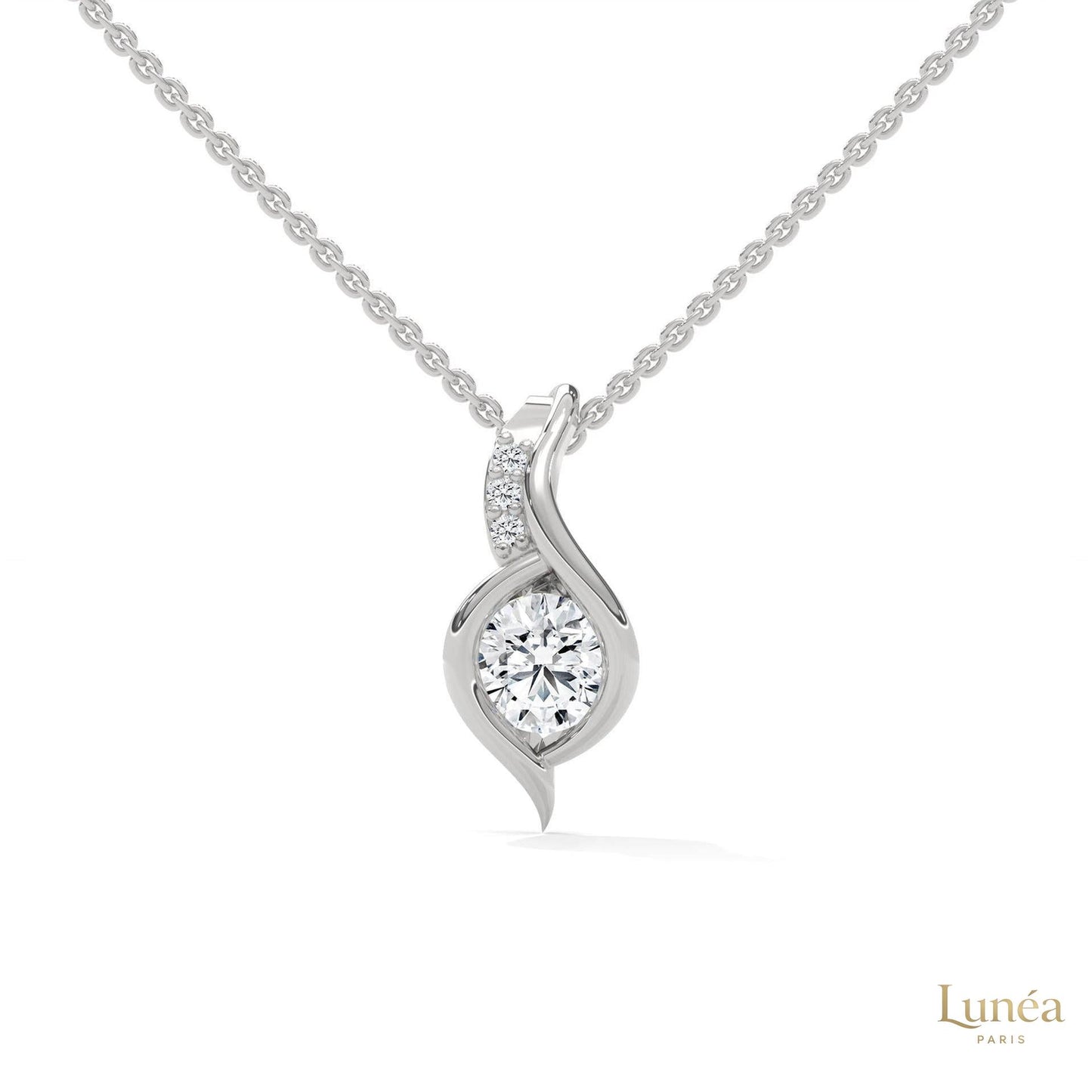 0.30 CT. Lab Diamond Teardrop Pendant