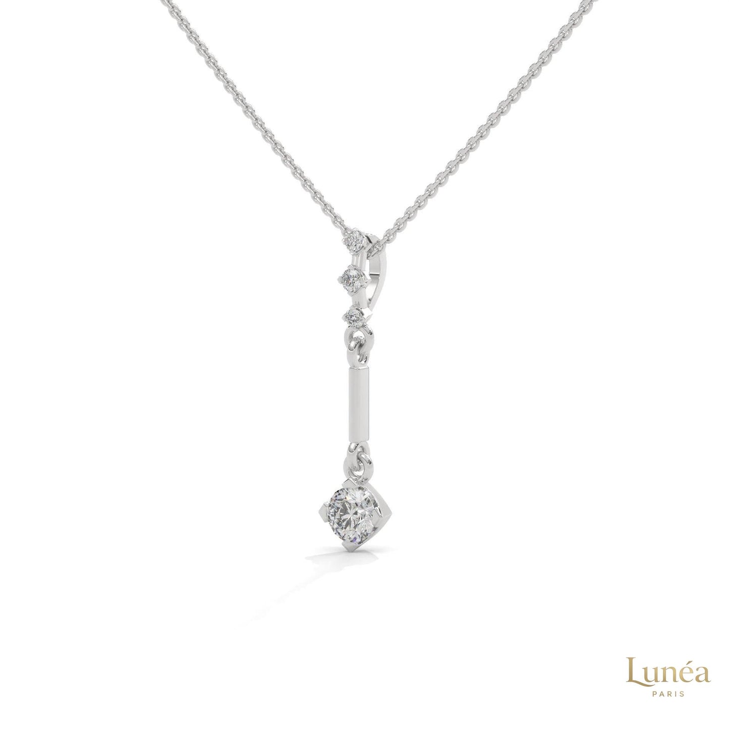 0.30 CT. Linear Drop Pendant
