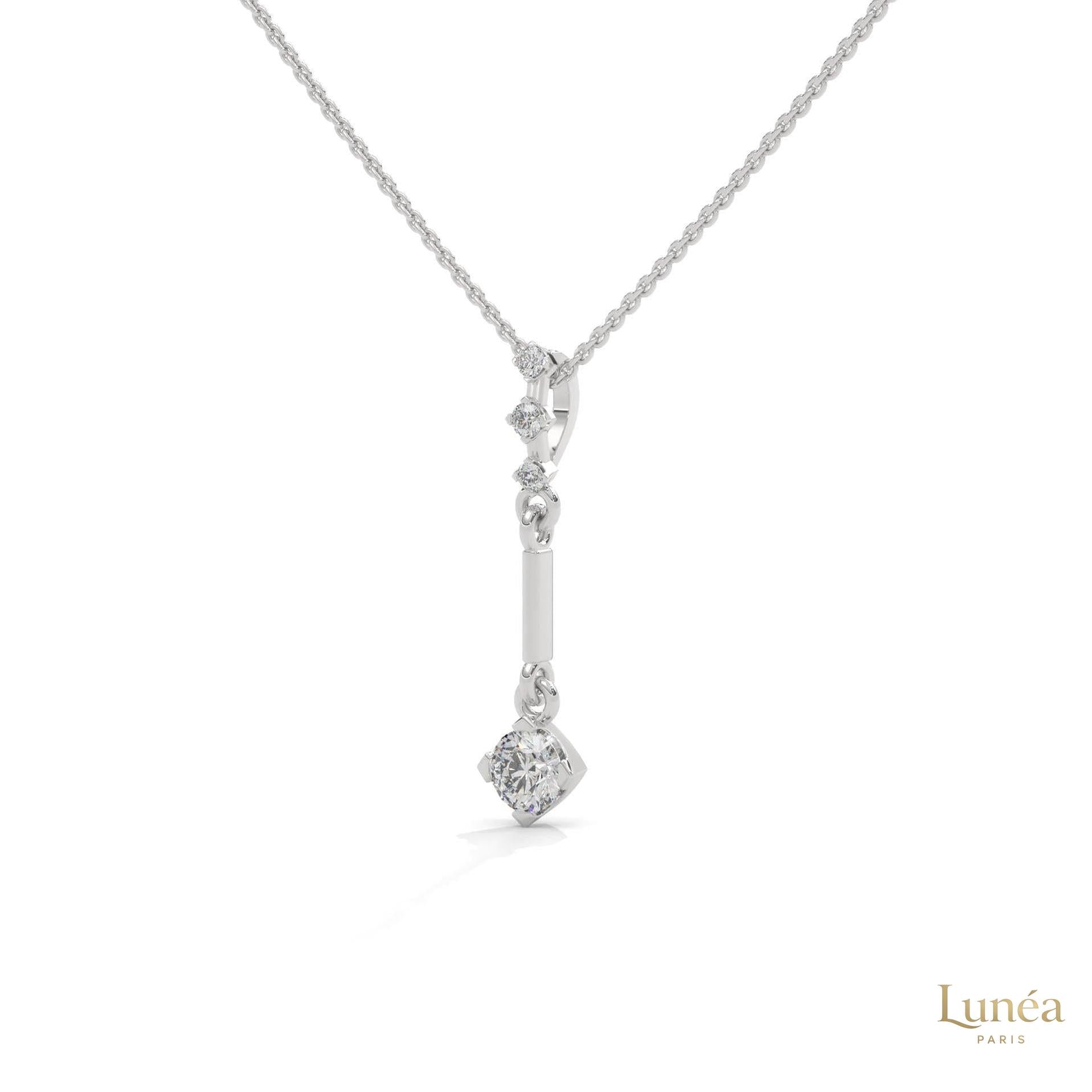 0.30 CT. Linear Drop Pendant