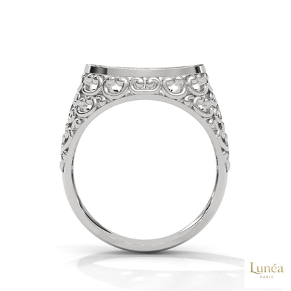 0.30 Ct. Filigree Pavé Lab Diamond Men’s Ring