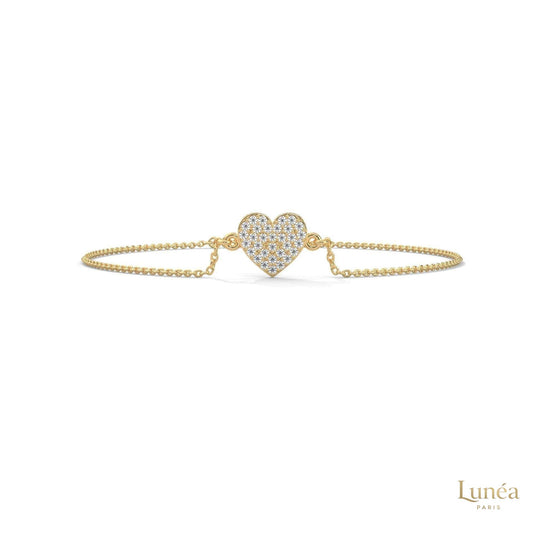 0.30 Ct. Heart Pavé Lab Diamond Bracelet