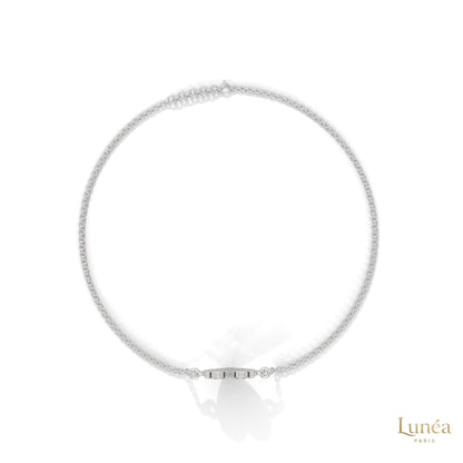0.30 Ct. Heart Pavé Lab Diamond Bracelet