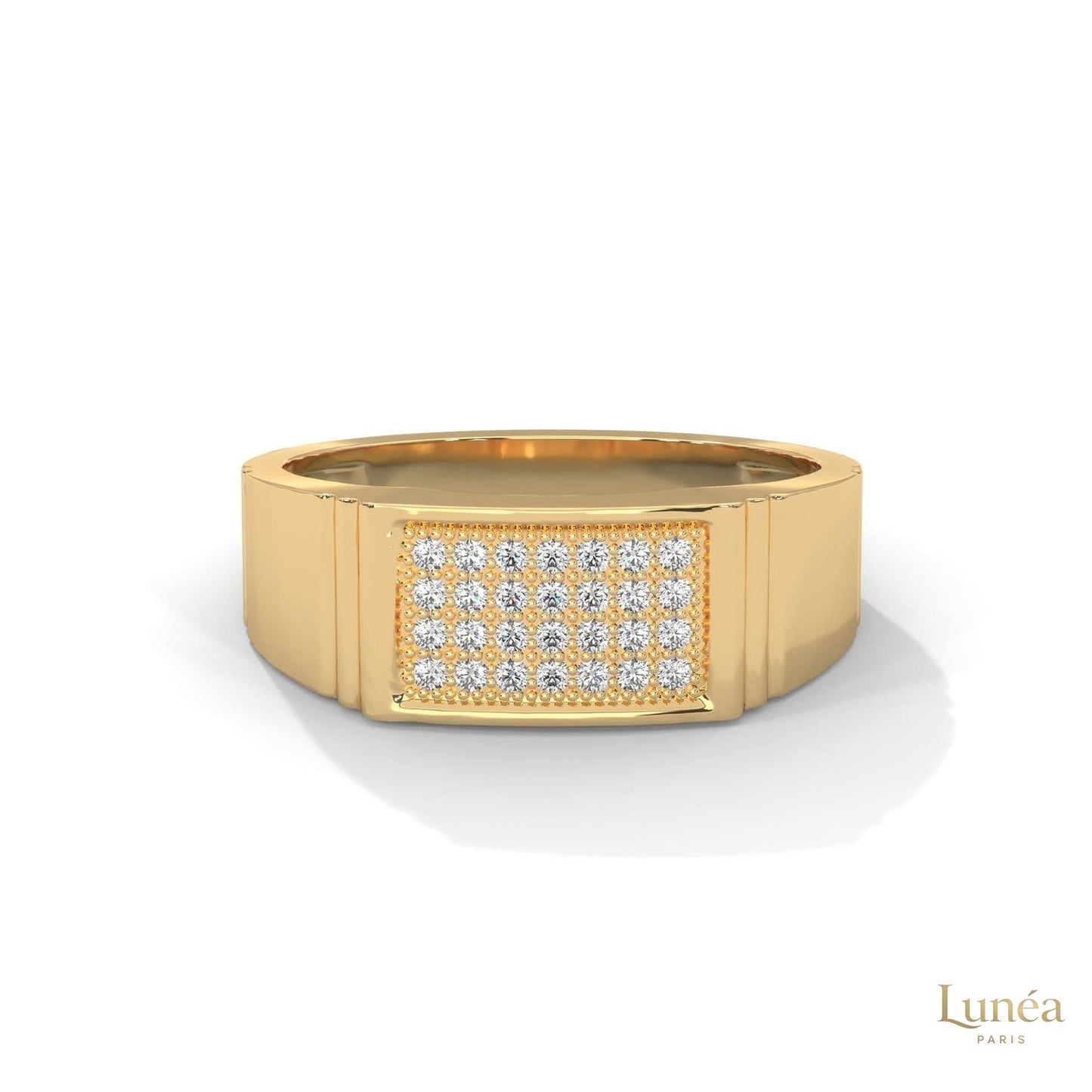 0.30 ct. Men's Pavé Lab Diamond Ring