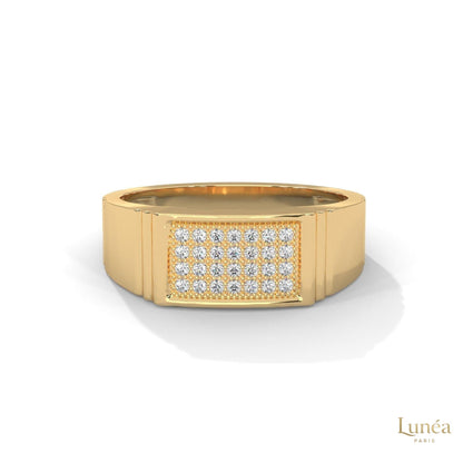 0.30 ct. Men's Pavé Lab Diamond Ring