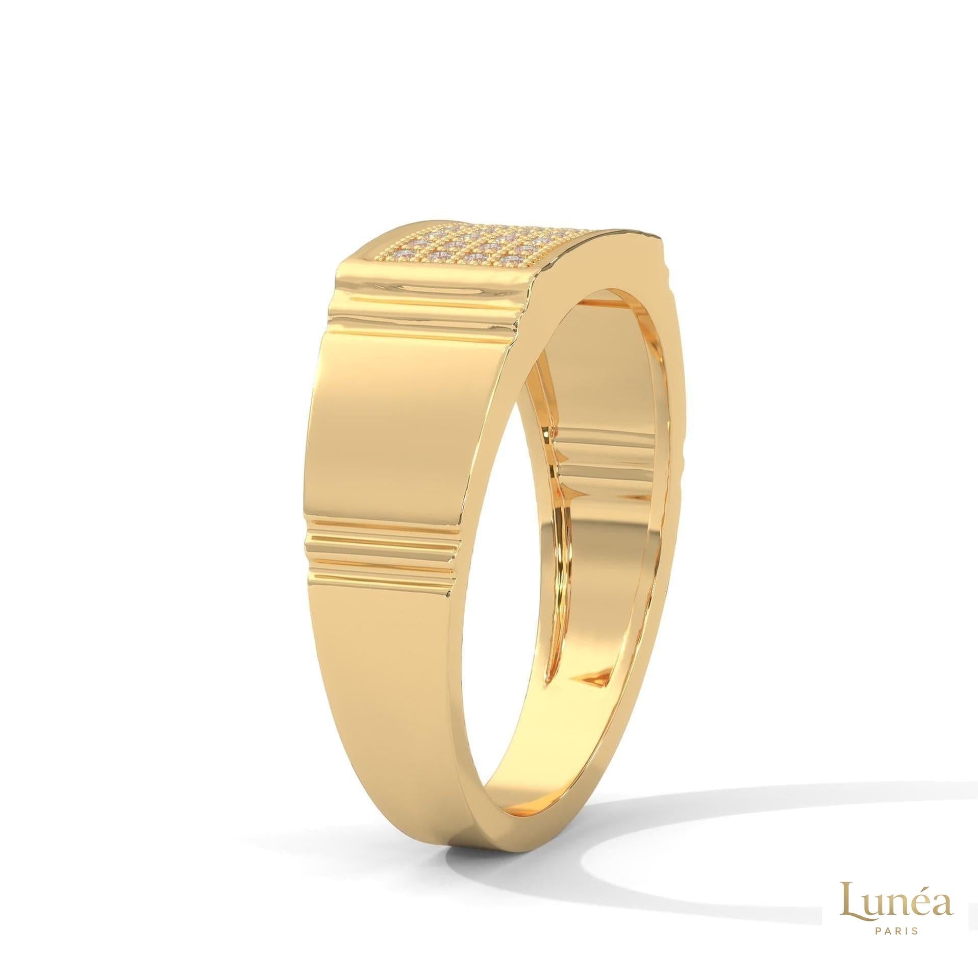 0.30 ct. Men's Pavé Lab Diamond Ring