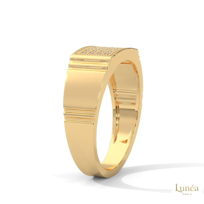 0.30 ct. Men's Pavé Lab Diamond Ring