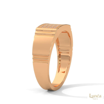0.30 ct. Men's Pavé Lab Diamond Ring