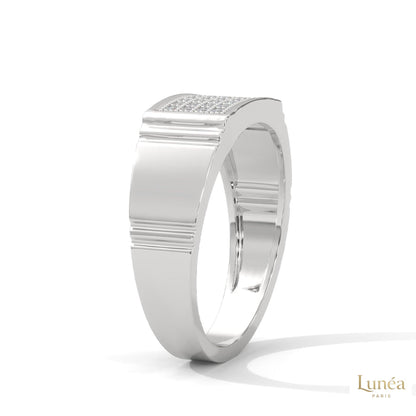 0.30 ct. Men's Pavé Lab Diamond Ring